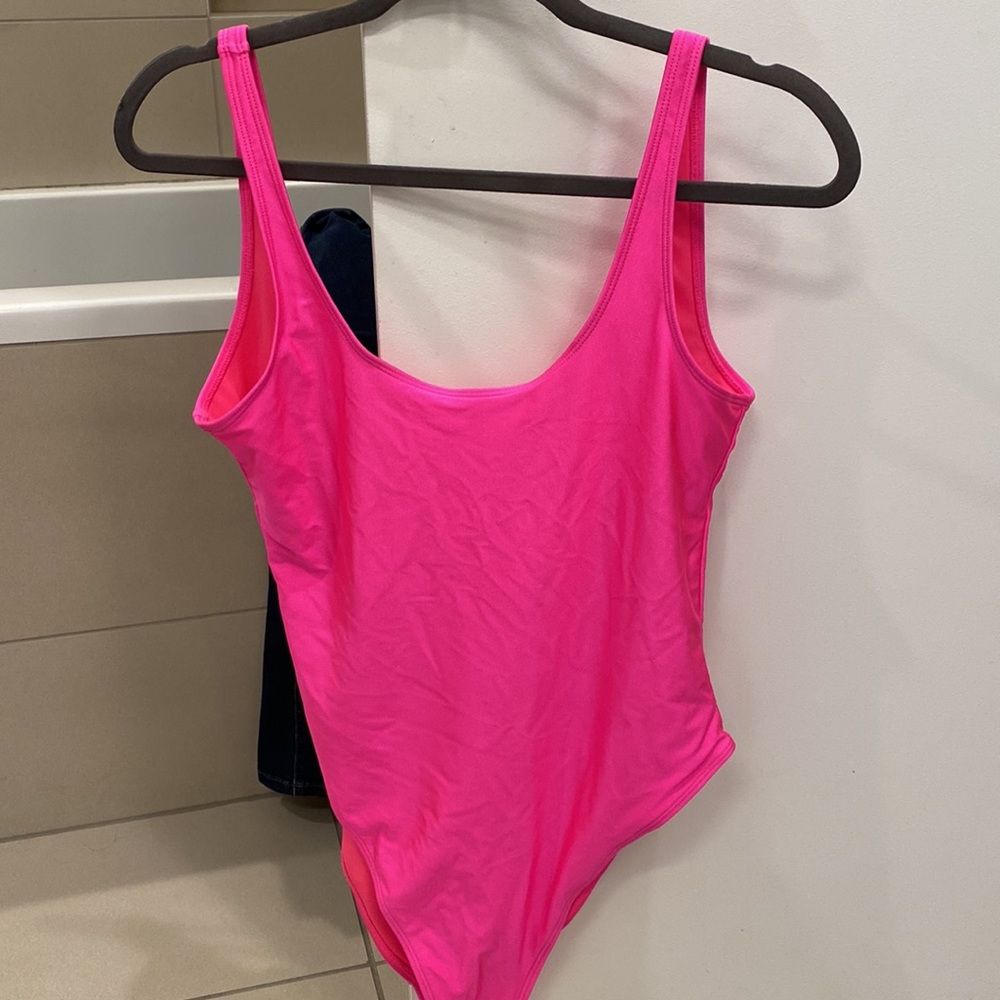 Neon Pink One Piece Swimsuit - Women’s Large